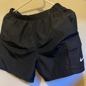 Men cargo shorts. Zip back pocket